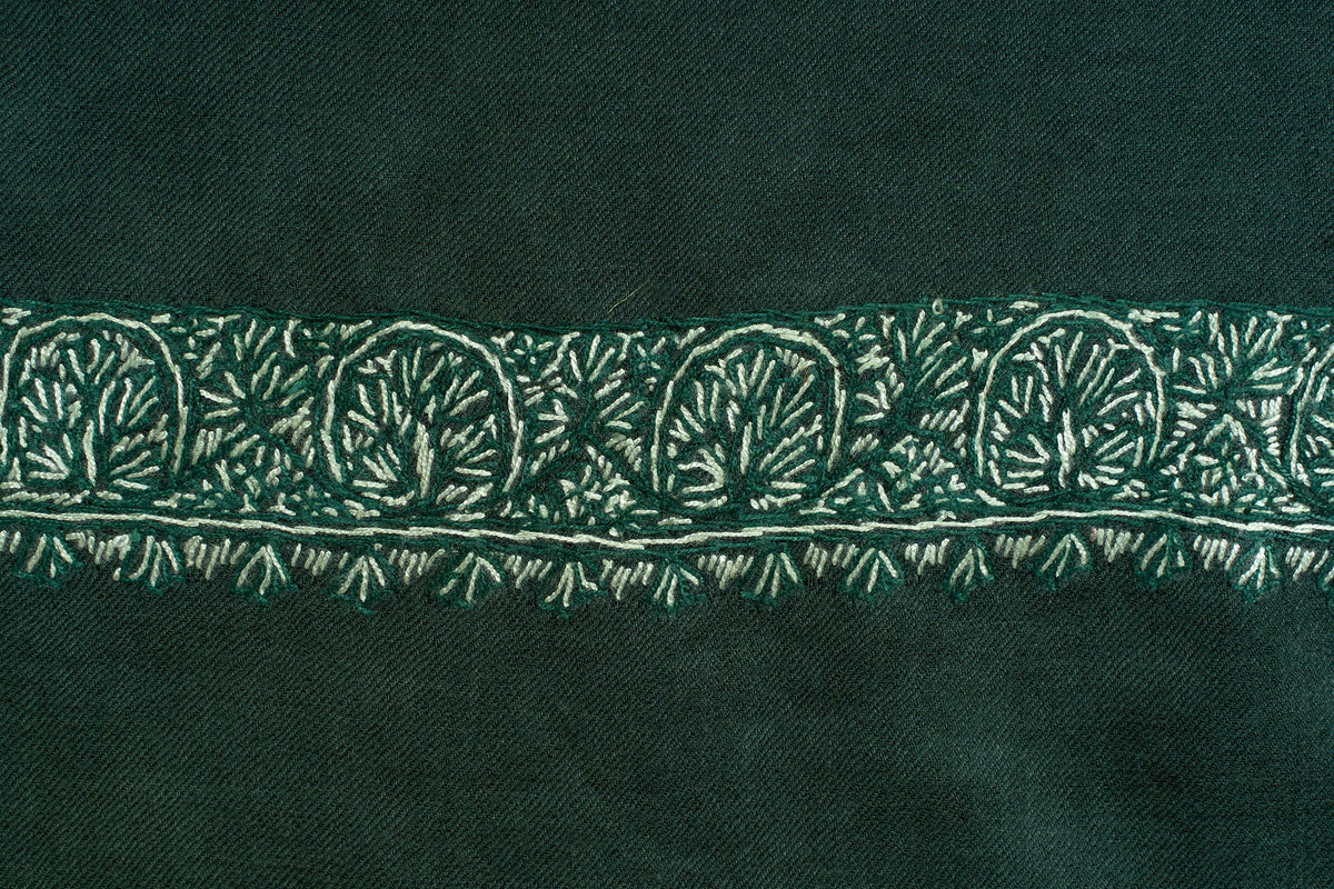 Emerald Whisper Rumal — Sozni Hand Embroidered
