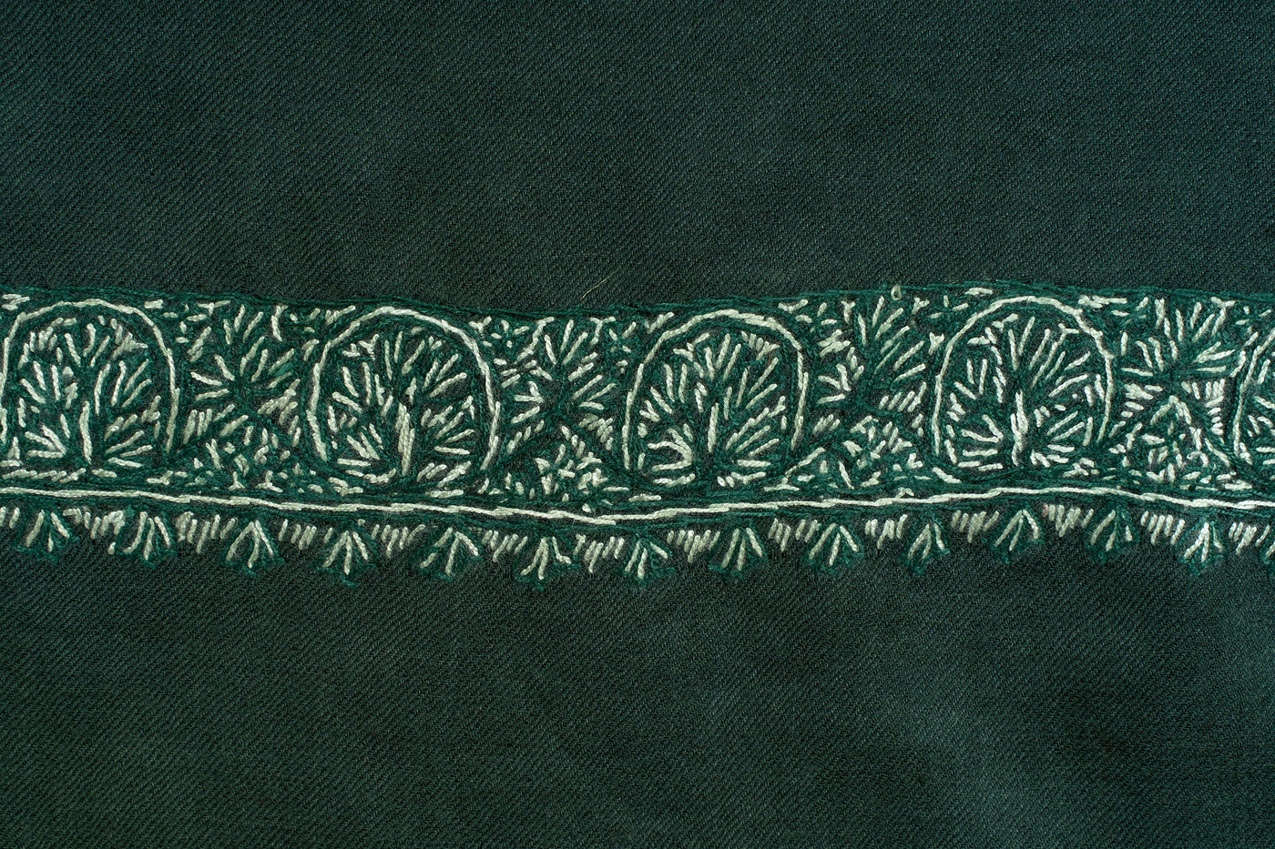 Emerald Whisper Rumal — Sozni Hand Embroidered