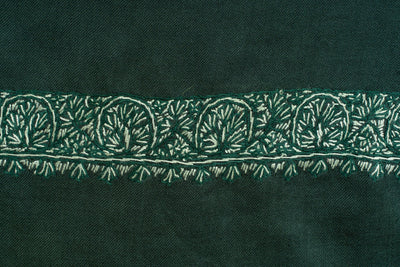 Emerald Whisper Rumal — Sozni Hand Embroidered