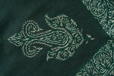 Emerald Whisper Rumal — Sozni Hand Embroidered