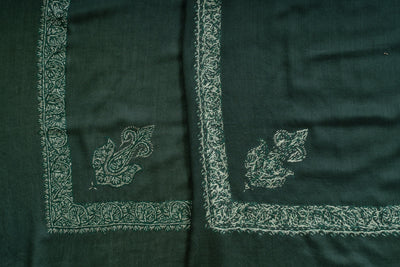 Emerald Whisper Rumal — Sozni Hand Embroidered