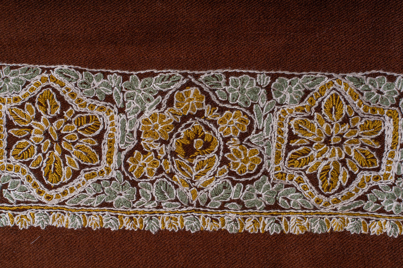 Amber Bloom Rumal — Sozni Hand Embroidered