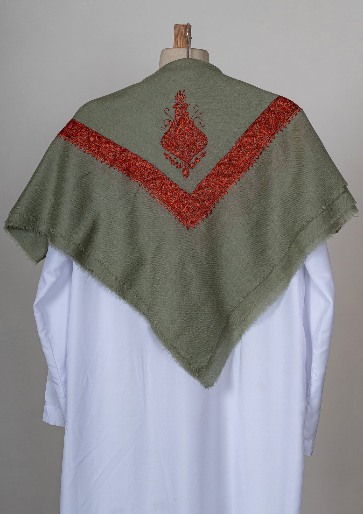 Olive Ember Rumal — Sozni Hand Embroidered