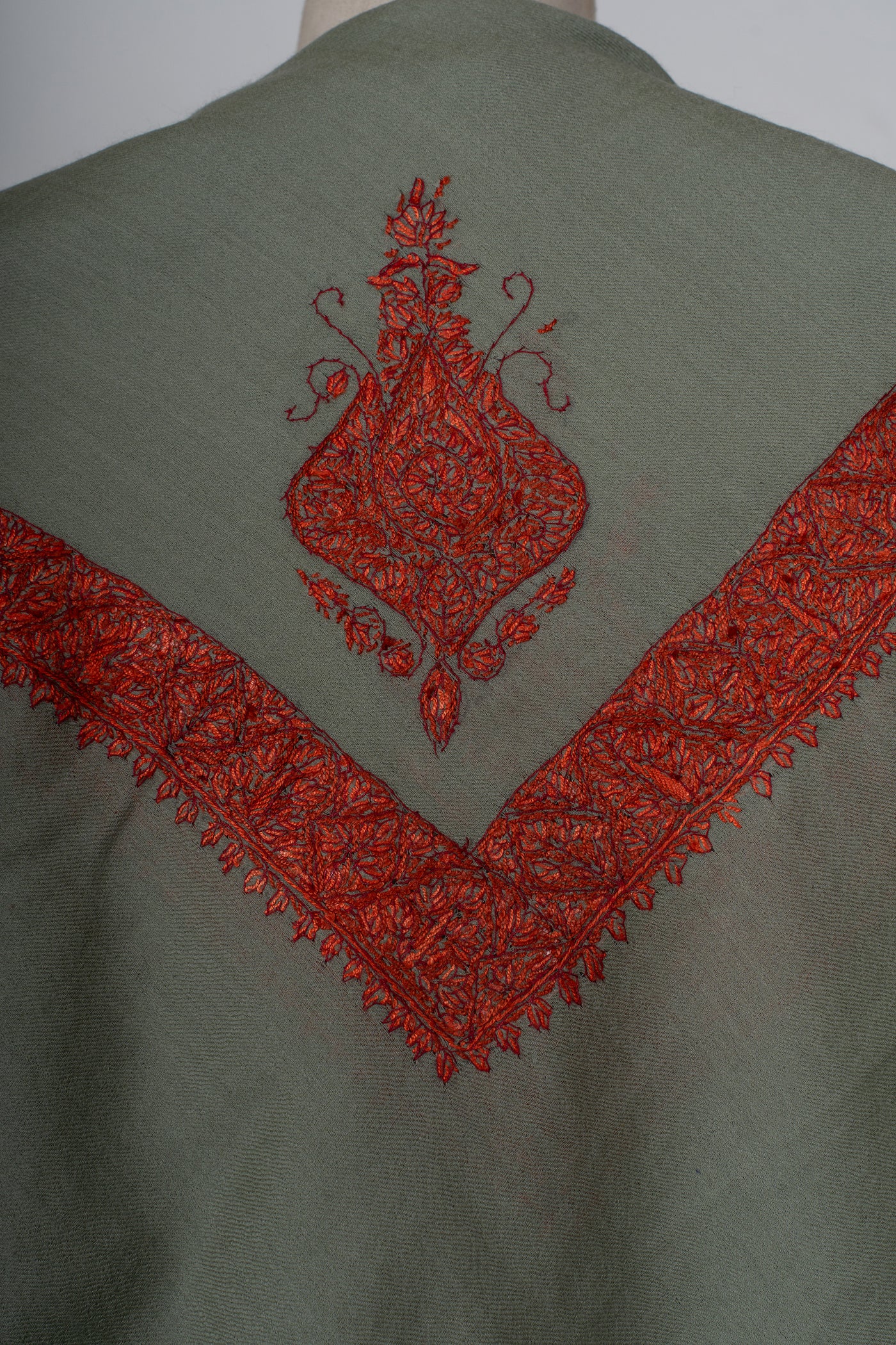 Olive Ember Rumal — Sozni Hand Embroidered