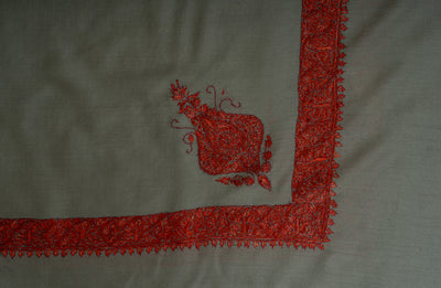Olive Ember Rumal — Sozni Hand Embroidered