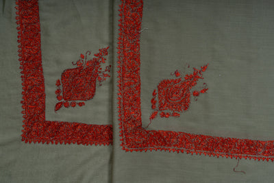 Olive Ember Rumal — Sozni Hand Embroidered