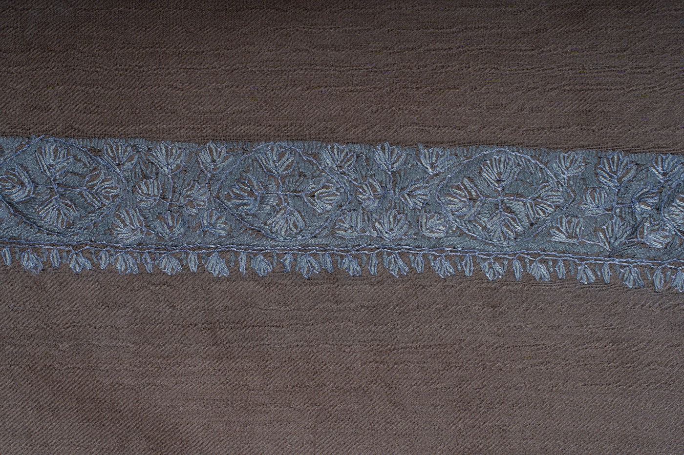 Mocha Frost Rumal — Sozni Hand Embroidered