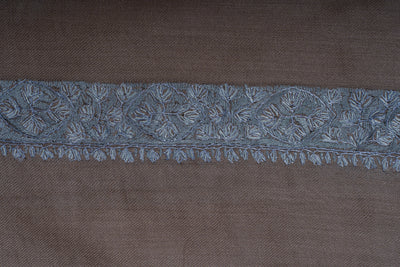Mocha Frost Rumal — Sozni Hand Embroidered