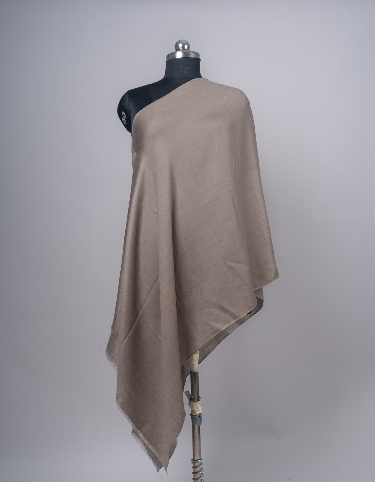 Raqs-e-Khaak – Reversible Merino Wool Stole in Taupe & Warm Sand