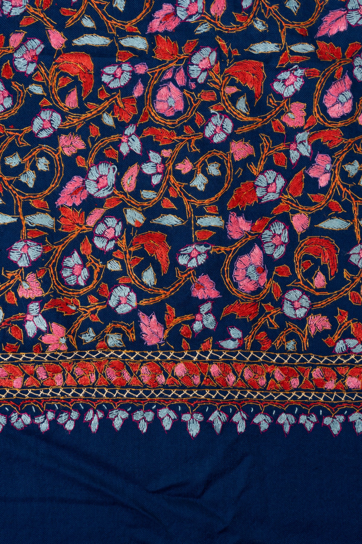 Papier-Mâché Neel Gul Sozni Merino Stole