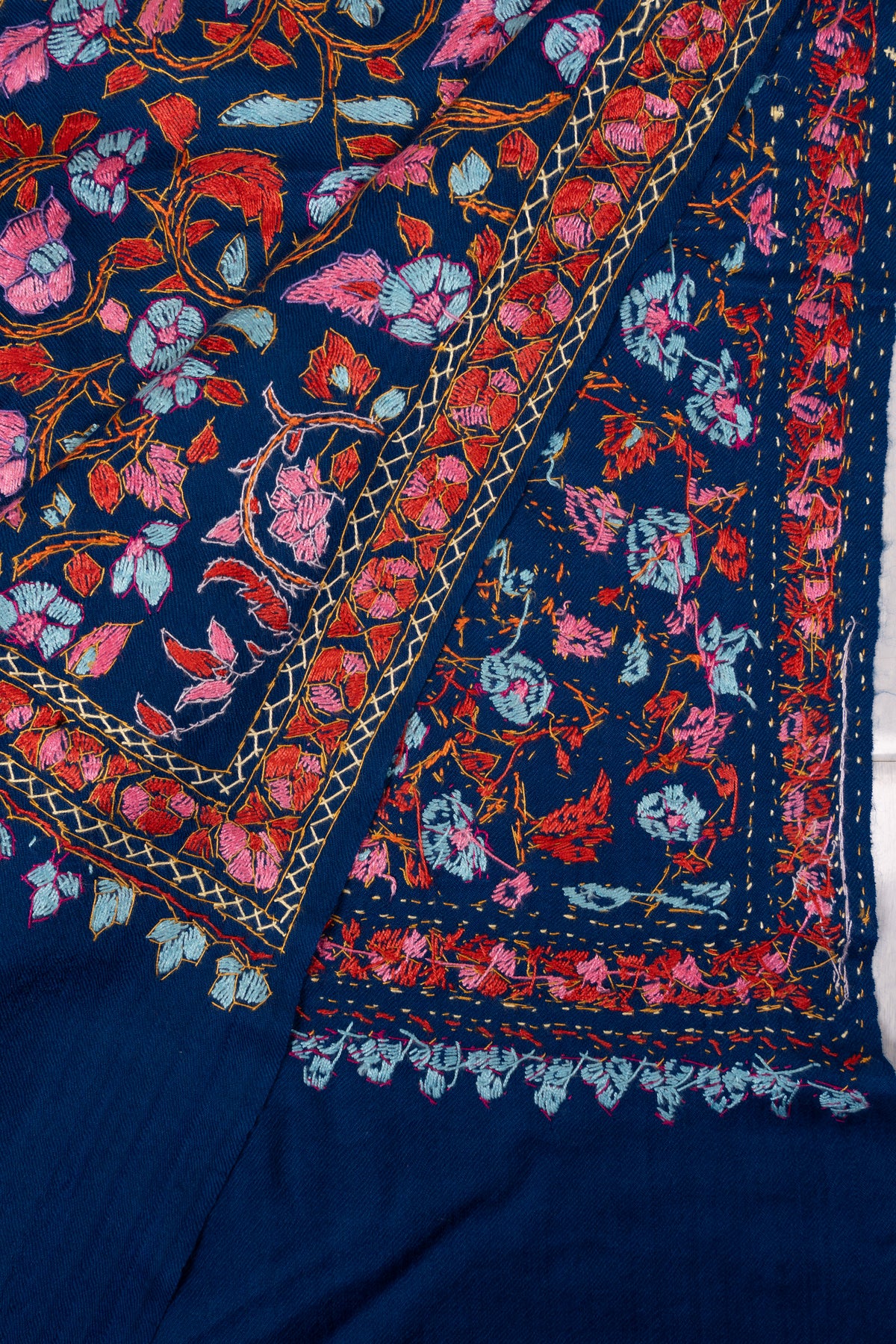 Papier-Mâché Neel Gul Sozni Merino Stole