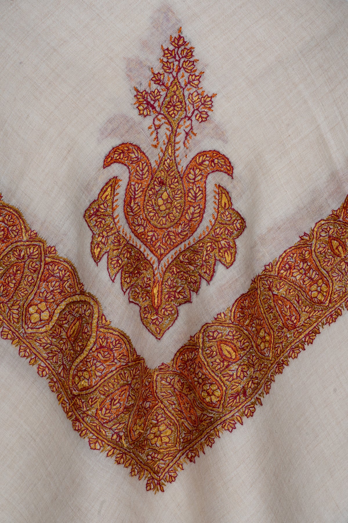 Nur-e-Sahar Hand-Embroidered Cashmere Men's Rumal
