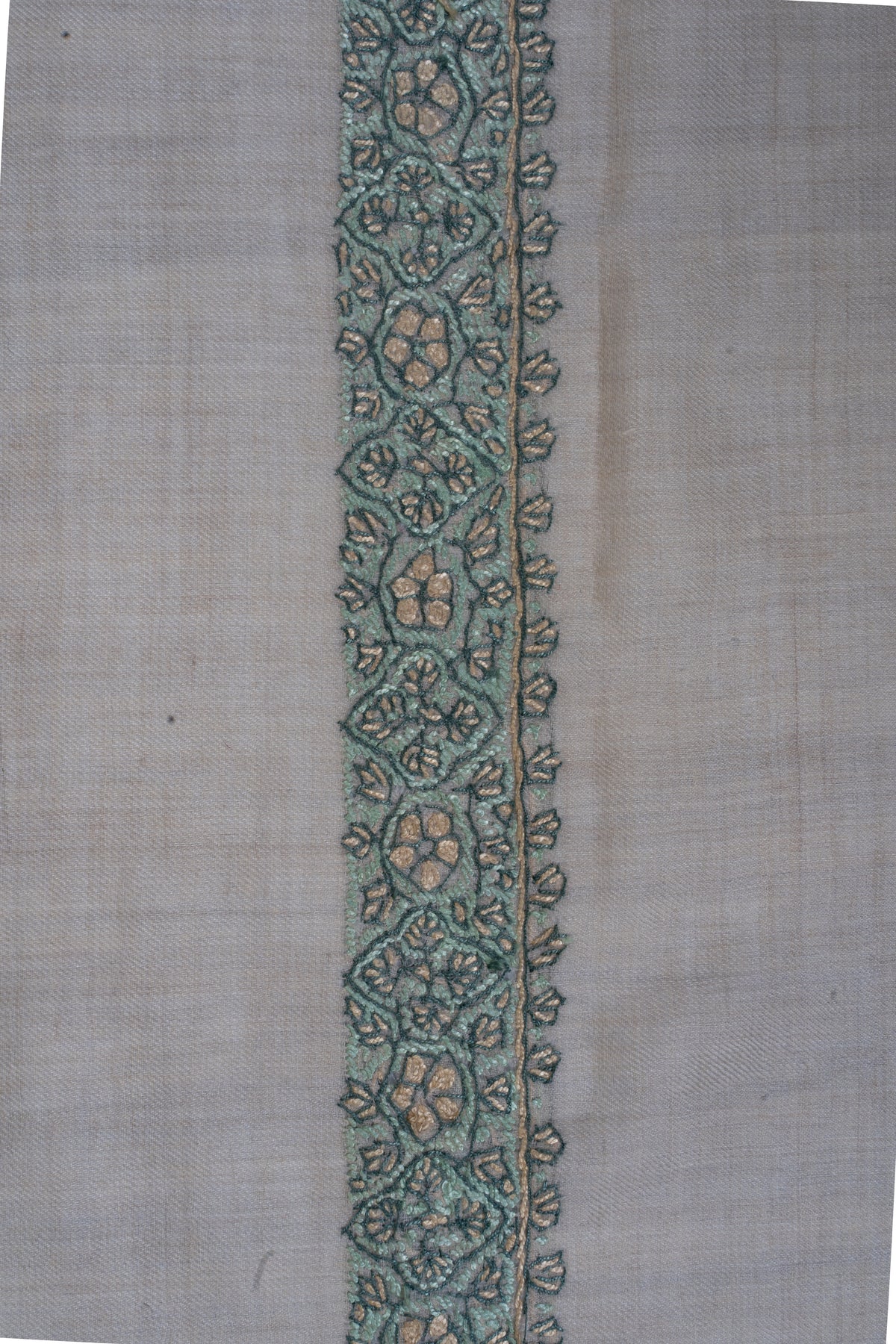 Mint Whisper Cashmere Rumal — Sozni Hand Embroidered