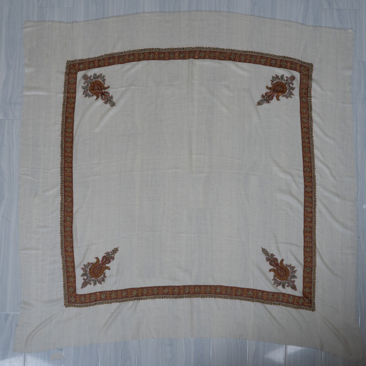 Autumn Loom Cashmere Rumal — Sozni Hand Embroidered