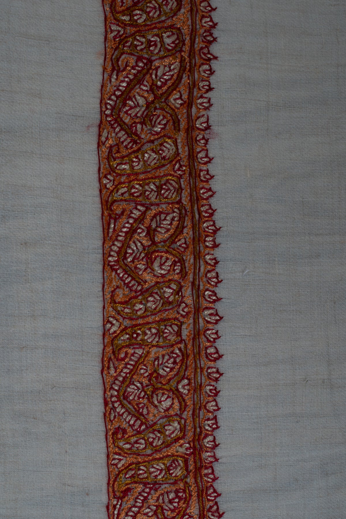 Spice Ivory Cashmere Rumal — Sozni Hand Embroidered