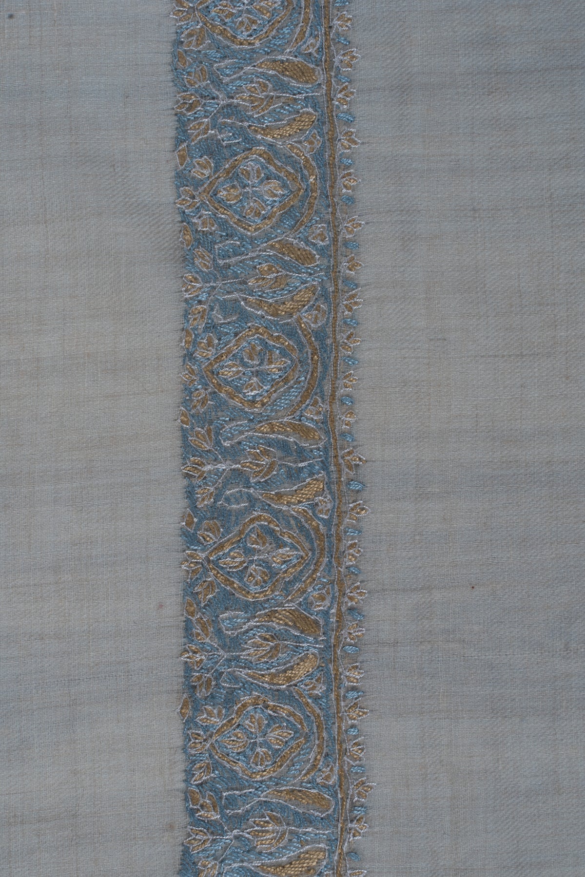 Sky Veil Cashmere Rumal — Sozni Hand Embroidered