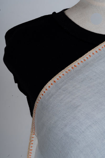 Khushbu-e-Narmaan: Sozni Hand-Embroidered Merino Wool Scarf