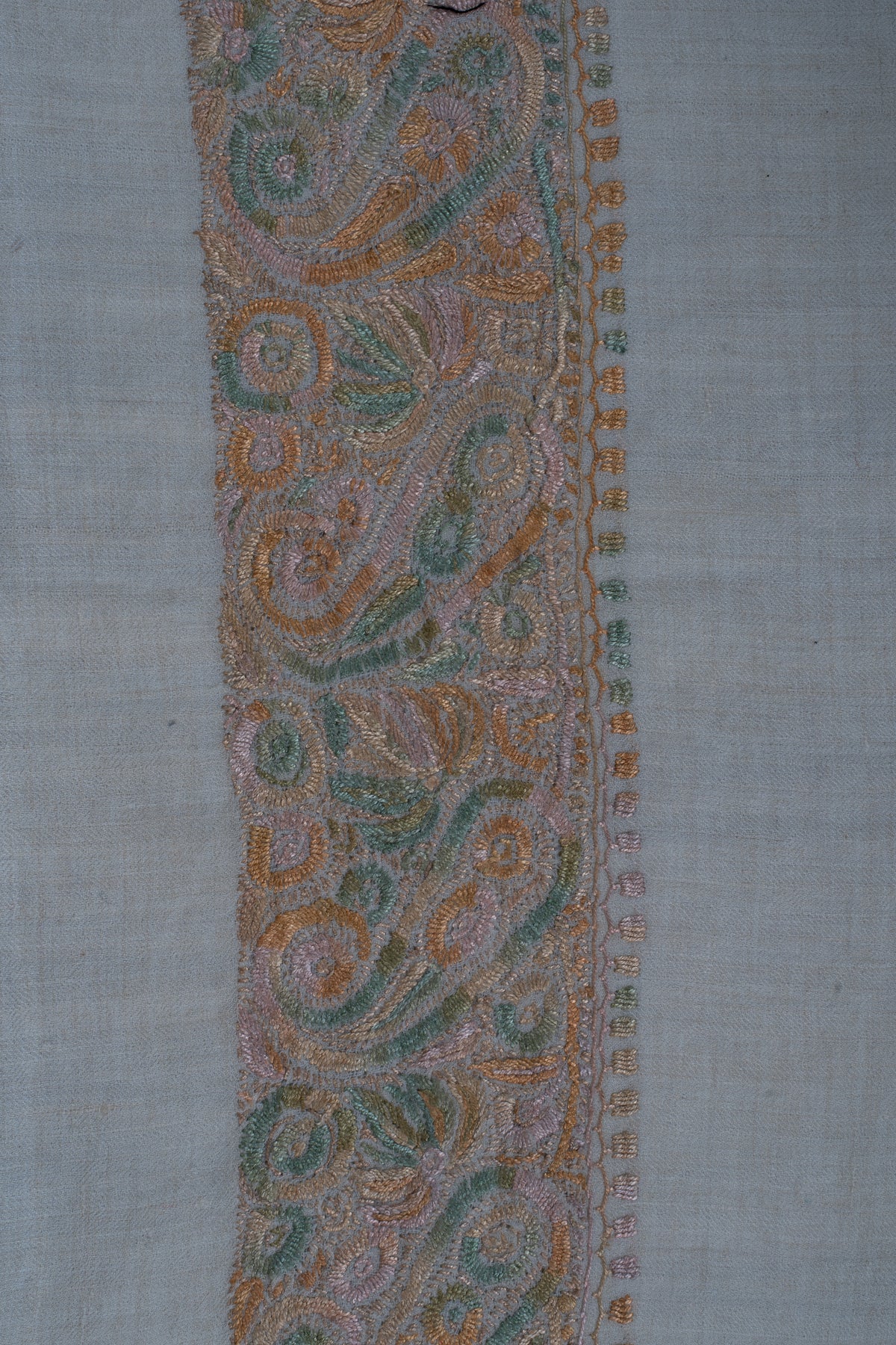 Ivory Dune Cashmere Rumal — Sozni Hand Embroidered