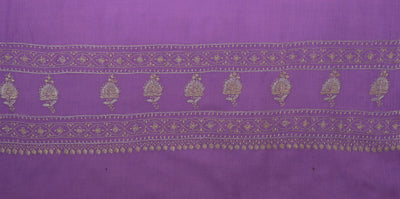 Noor-e-Banafsha: Lilac Sozni Hand-Embroidered Scarf