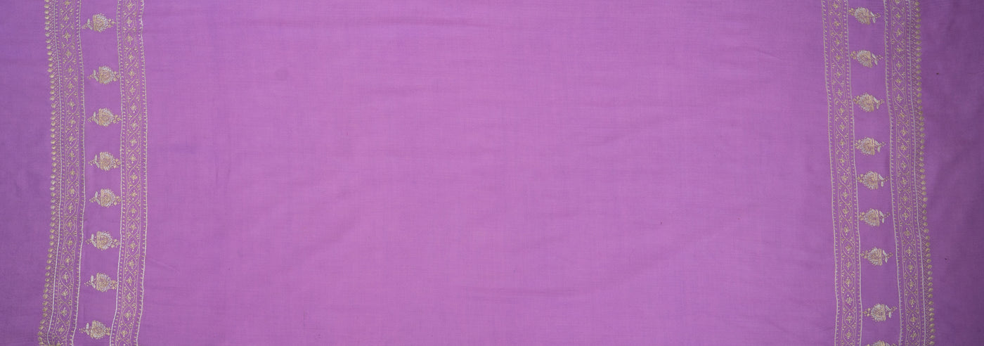 Noor-e-Banafsha: Lilac Sozni Hand-Embroidered Scarf