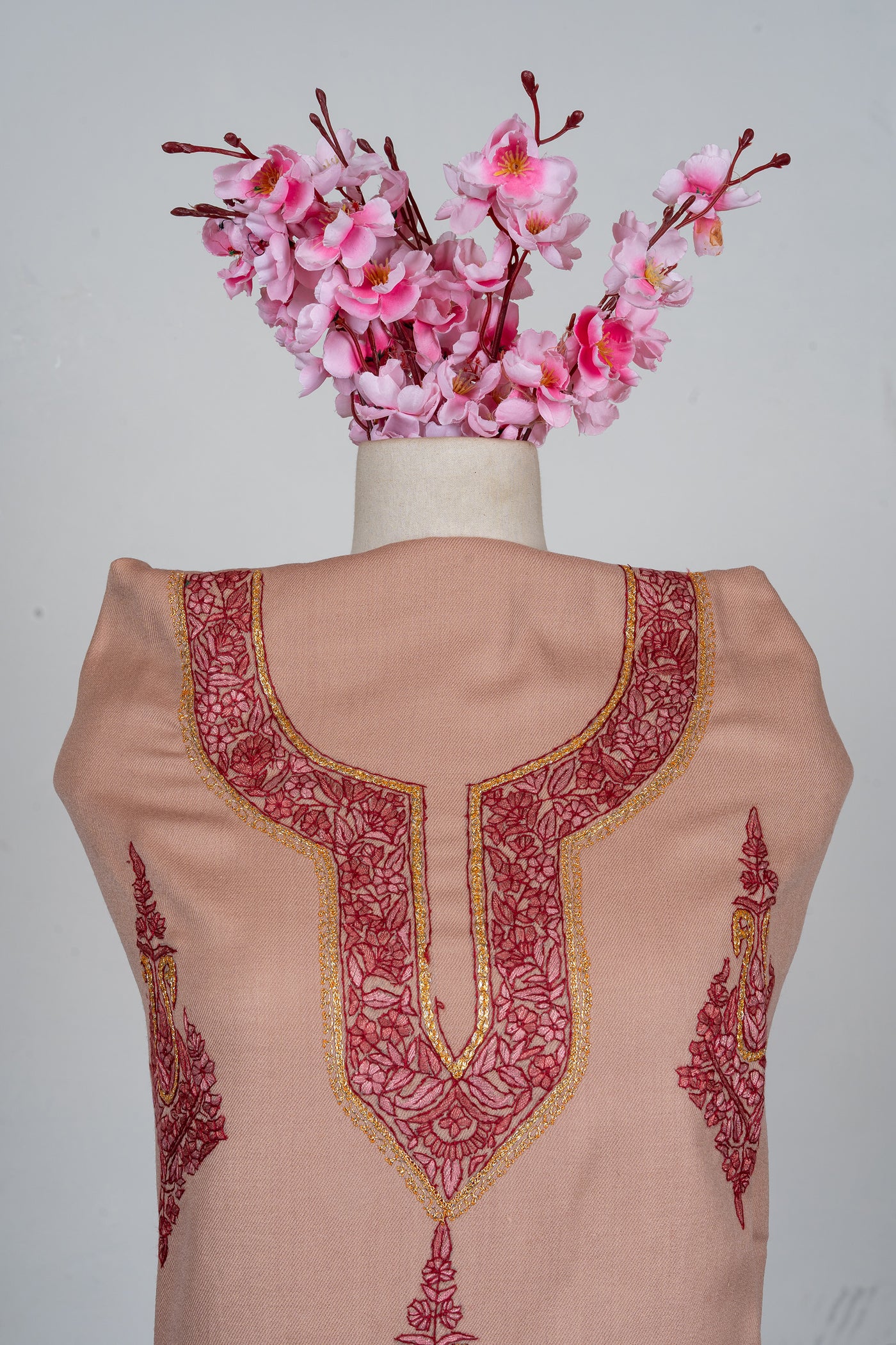 Blush Beige Sozni Hand Embroidered Suit