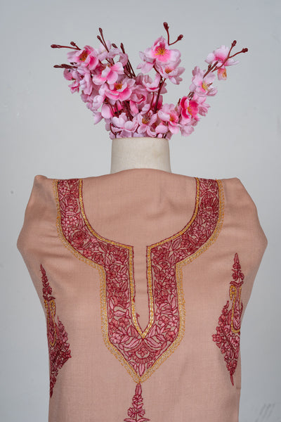 Blush Beige Sozni Hand Embroidered Suit