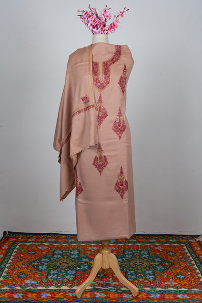 Blush Beige Sozni Hand Embroidered Suit