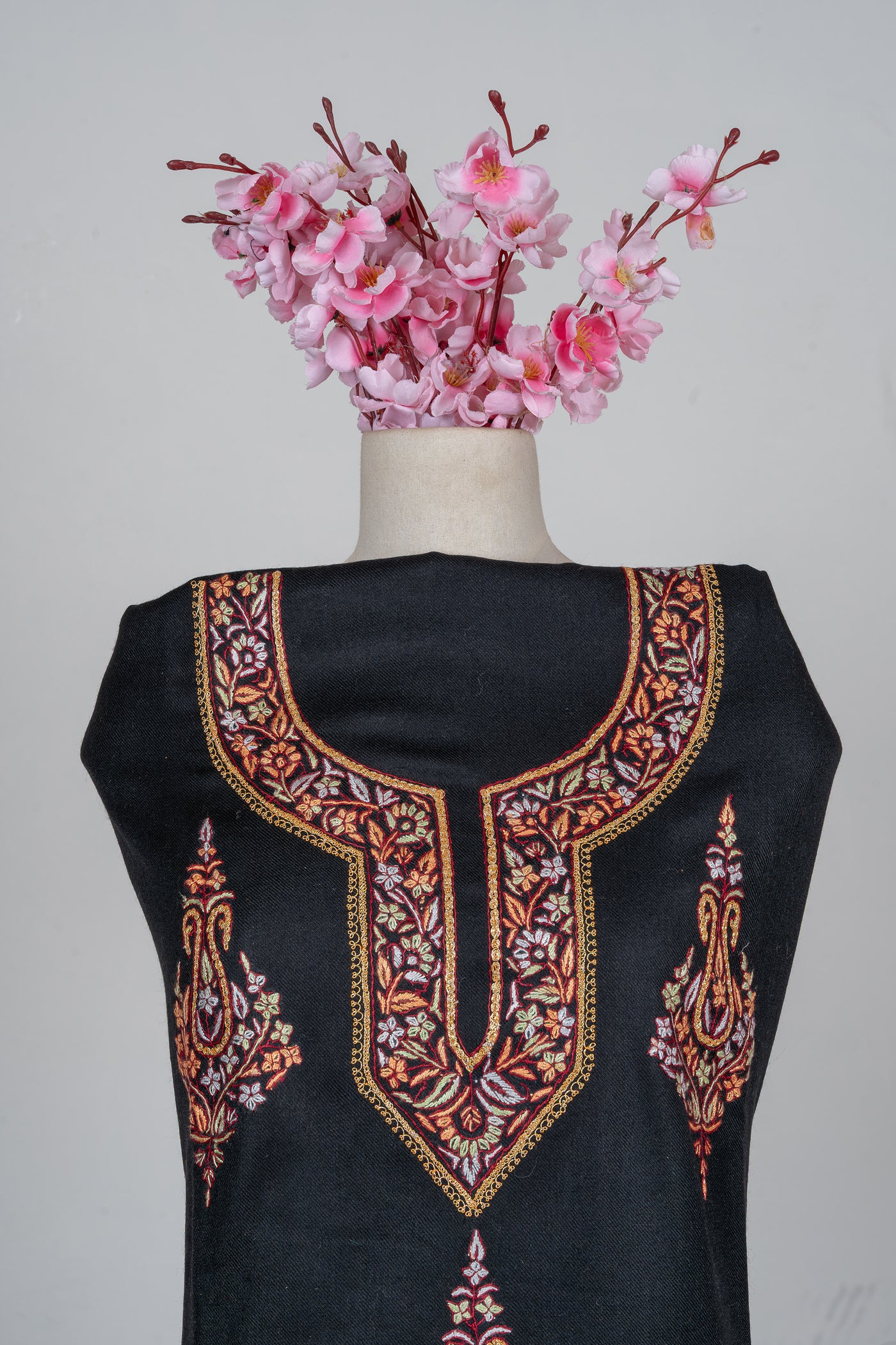 Midnight Black Sozni Hand Embroidered Suit