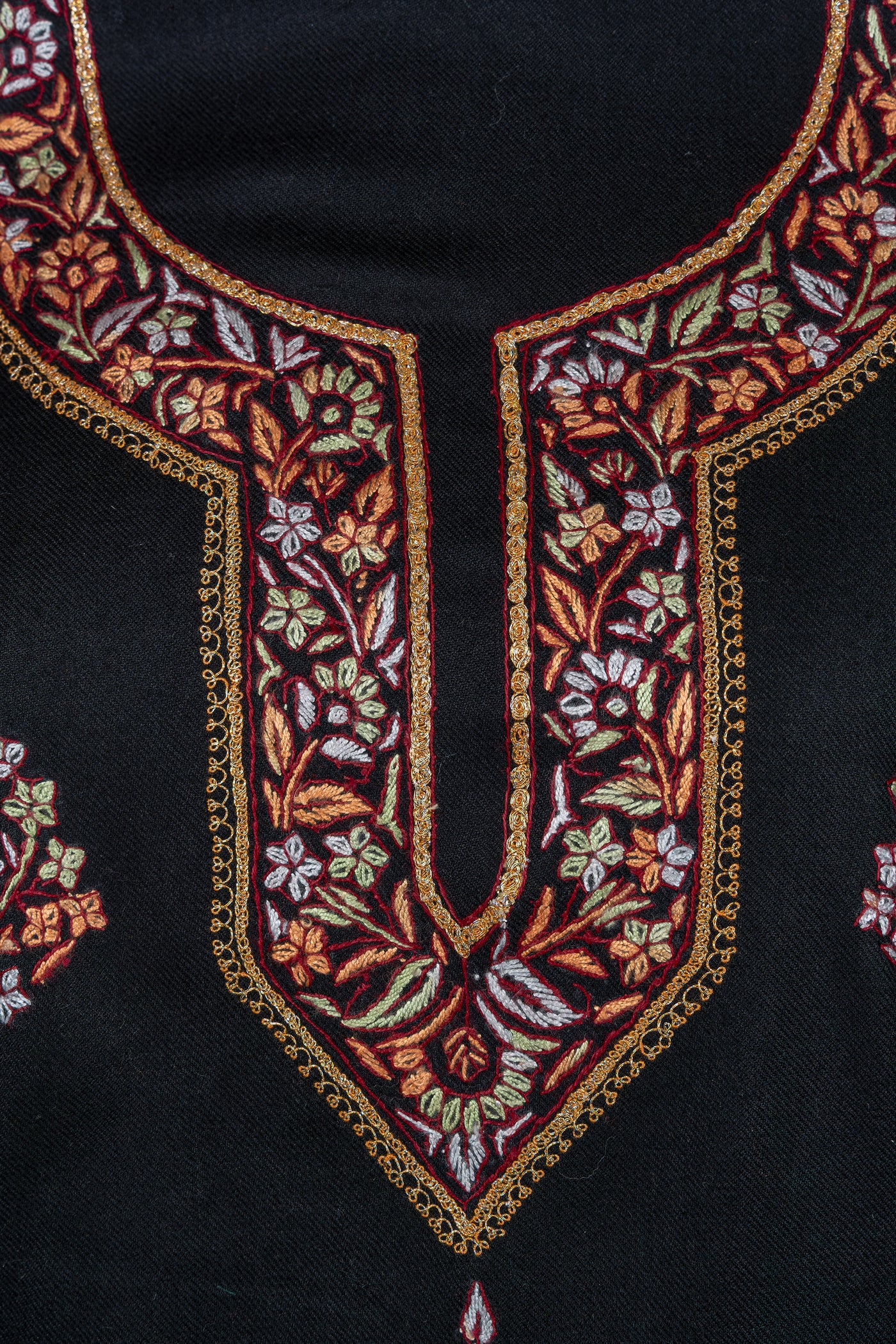 Midnight Black Sozni Hand Embroidered Suit