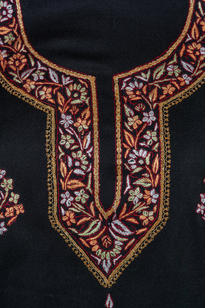 Midnight Black Sozni Hand Embroidered Suit