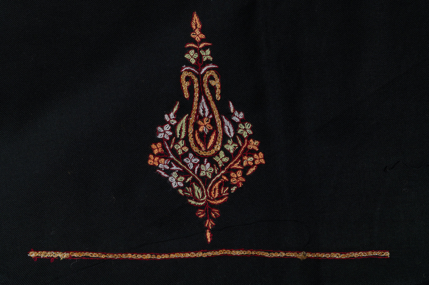 Midnight Black Sozni Hand Embroidered Suit