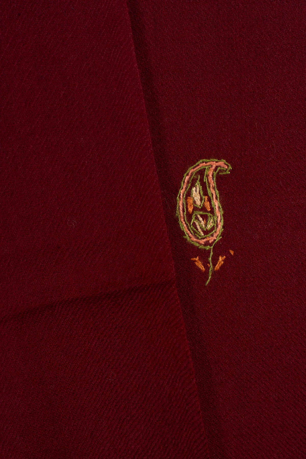 Crimson Dusk Sozni Embroidered Suit in Wool Blend