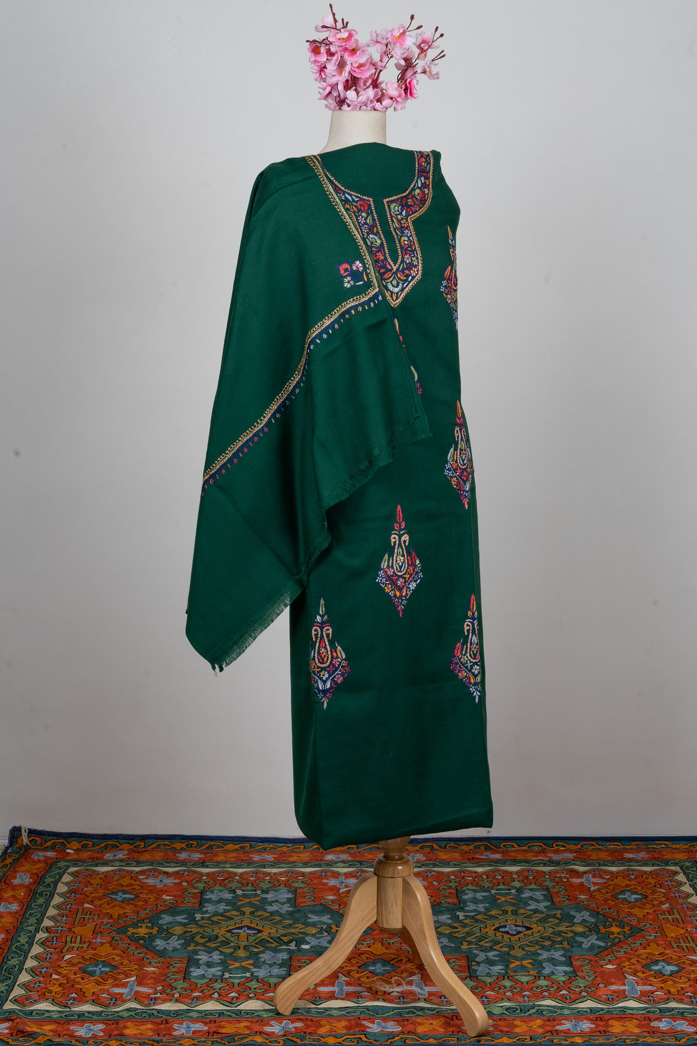 Emerald Grace Sozni Hand Embroidered Suit