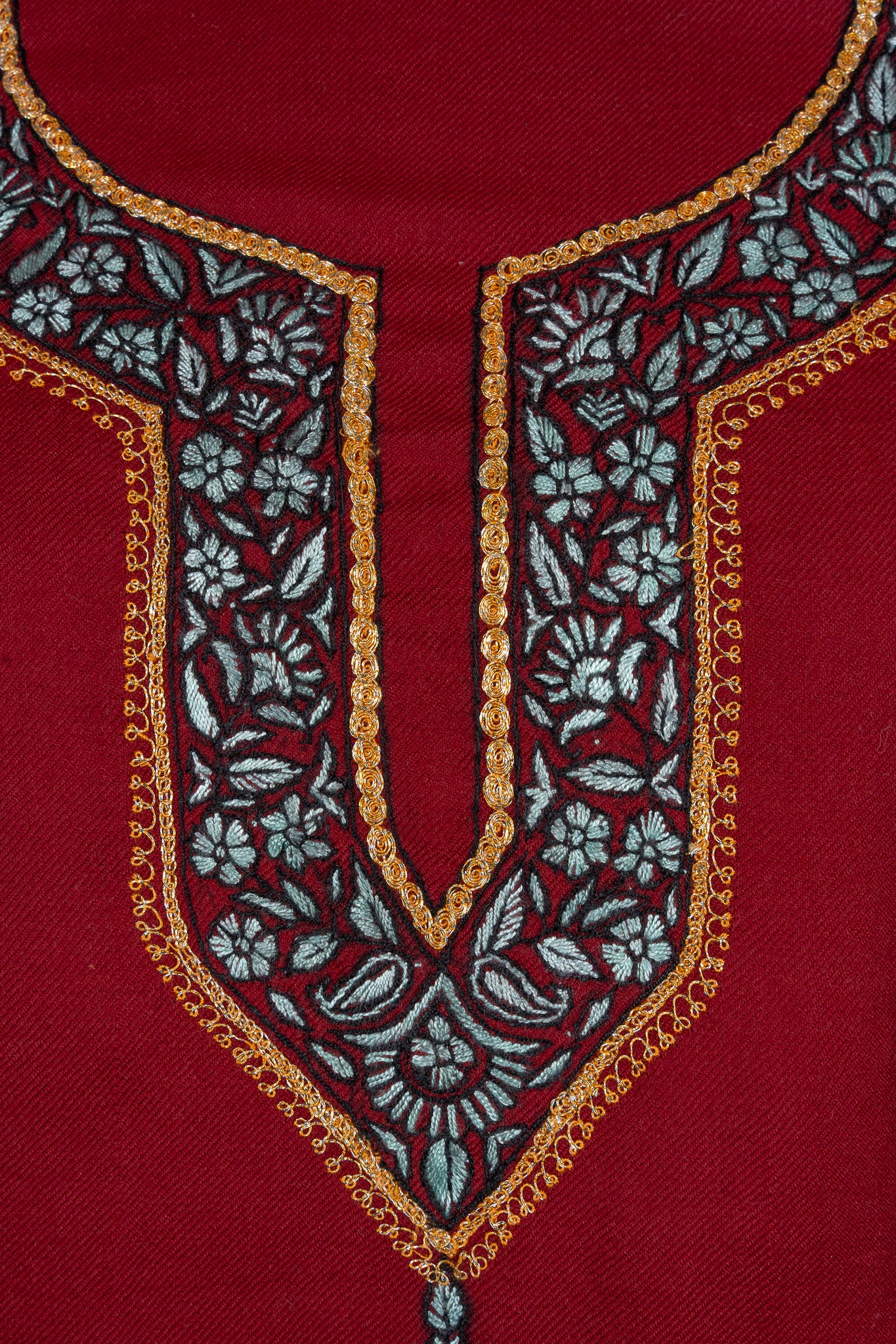 Maroon Royal Sozni Hand Embroidered Suit