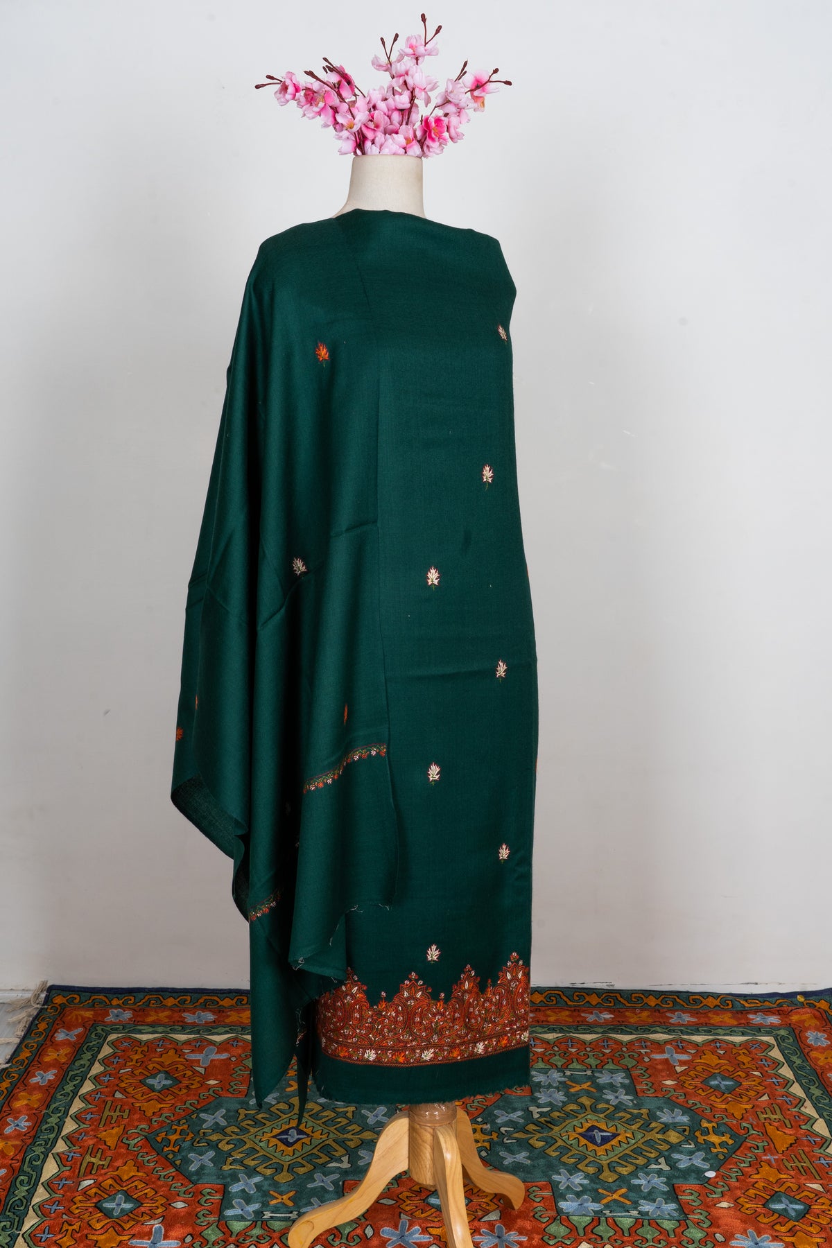 Emerald Grove Sozni Embroidered Suit in Wool Blend
