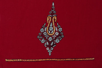 Maroon Royal Sozni Hand Embroidered Suit