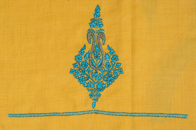 Saffron Bloom Sozni Hand Embroidered Suit