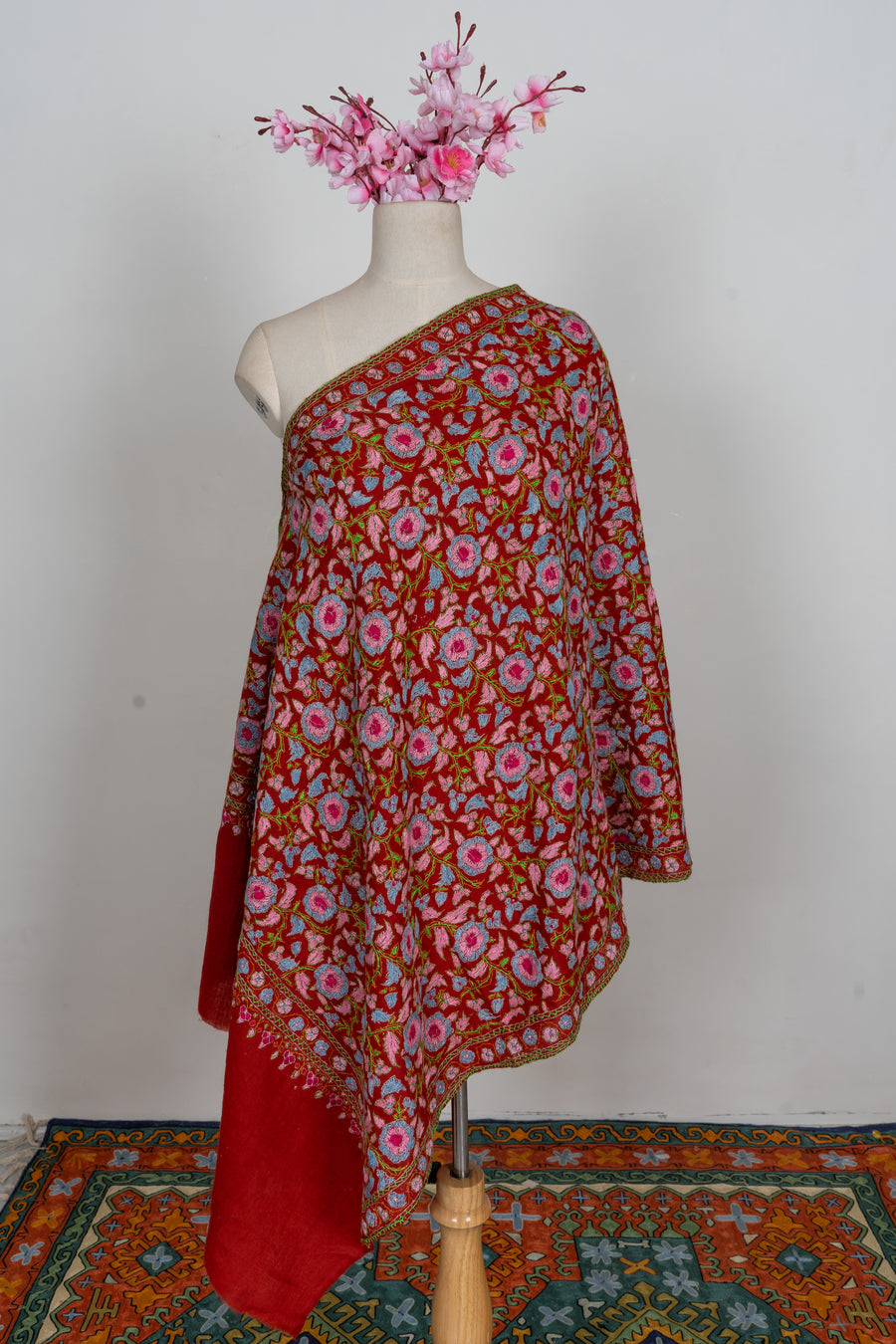 Gul-e-Gulnaar Papier Mache Kashmiri Shawl