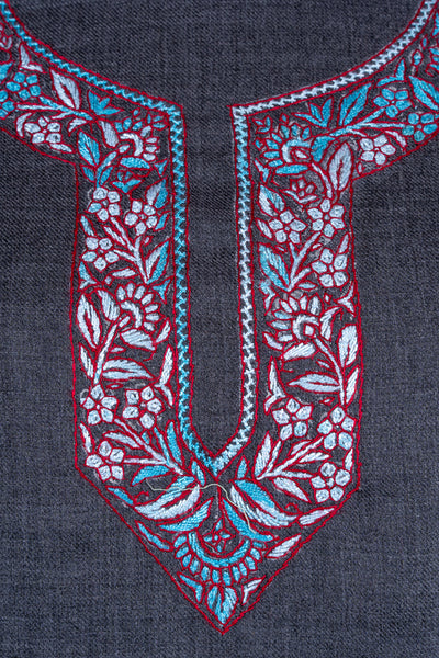 Charcoal Majesty Sozni Hand Embroidered Suit