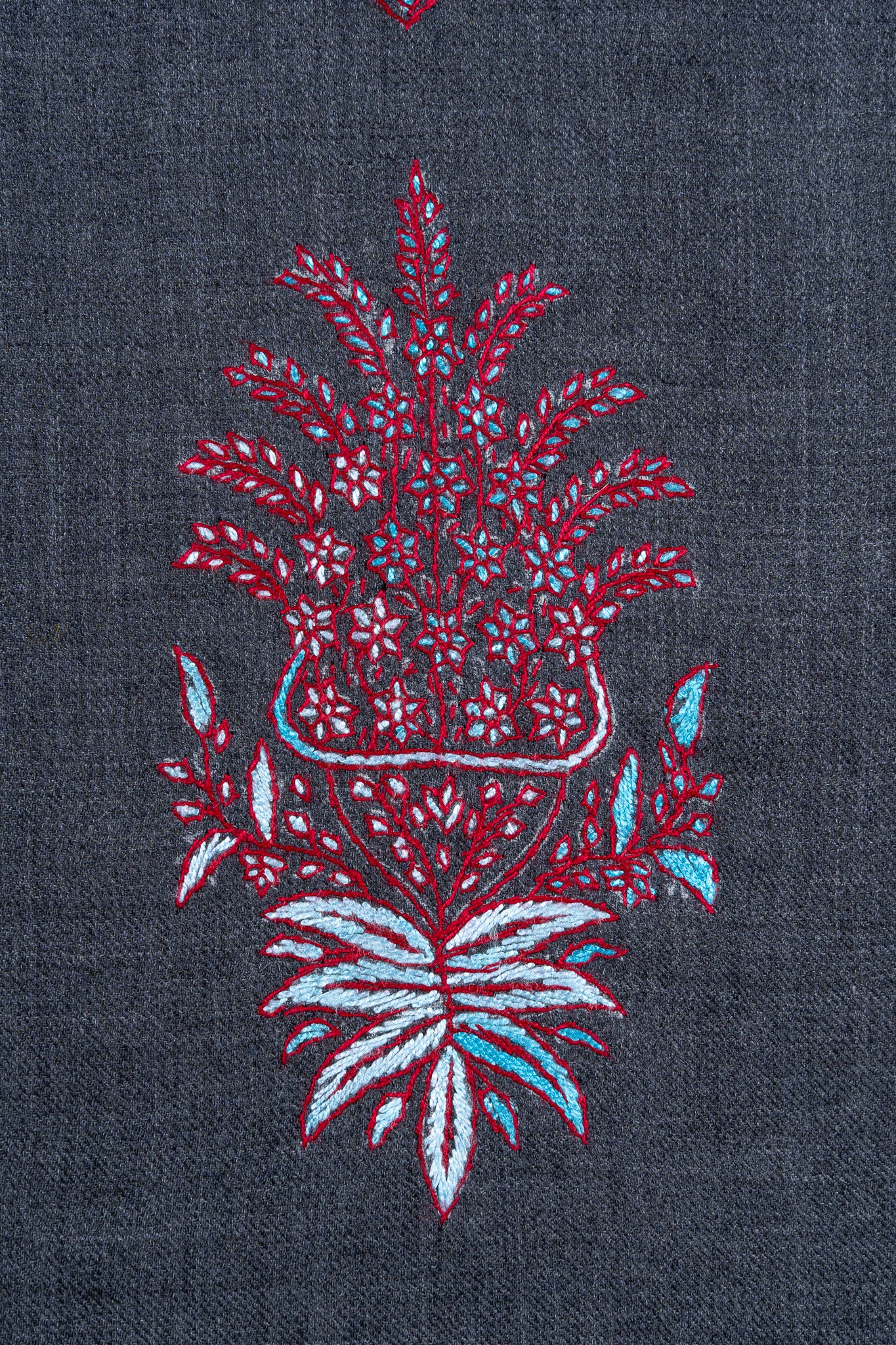 Charcoal Majesty Sozni Hand Embroidered Suit