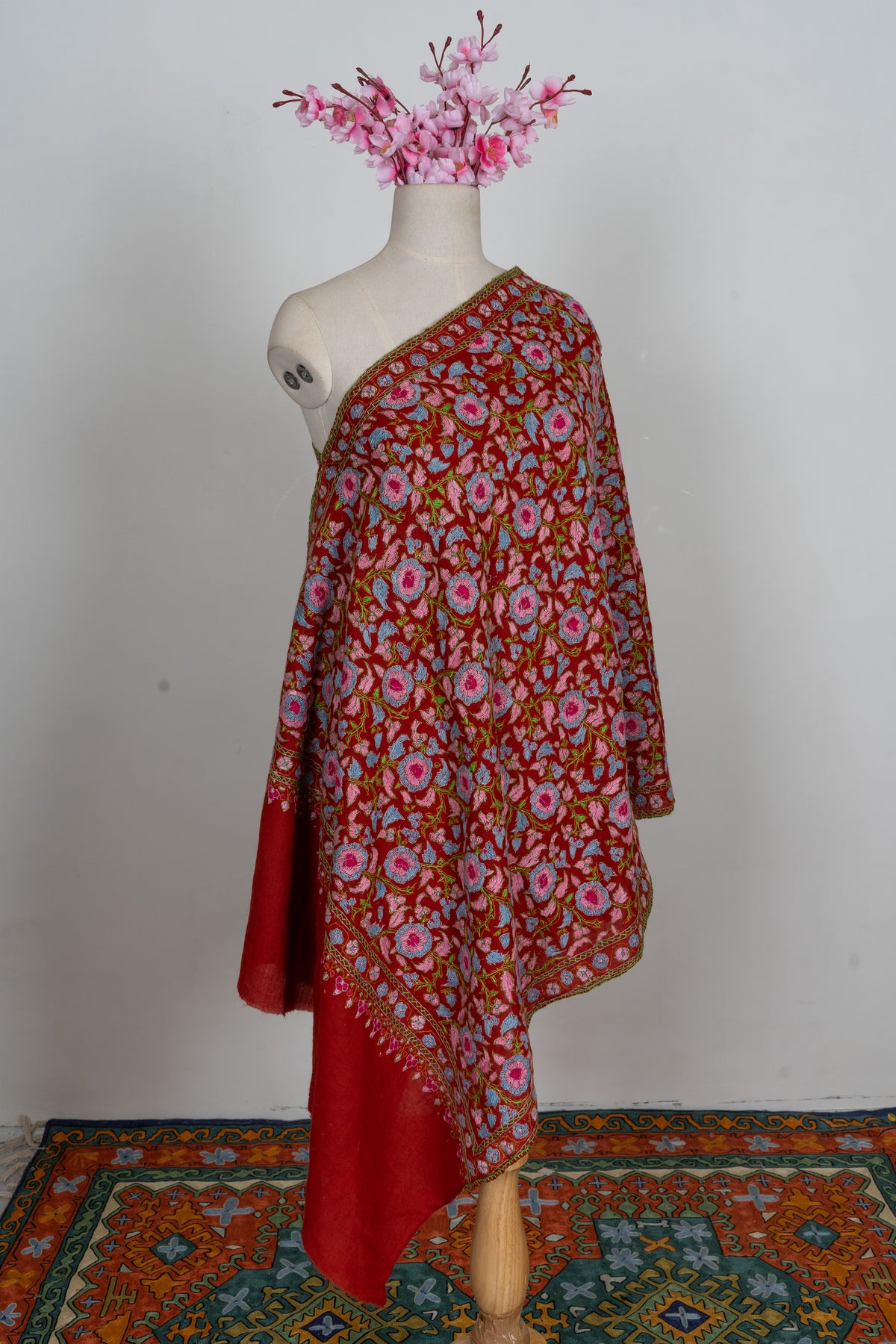 Gul-e-Gulnaar Papier Mache Kashmiri Shawl