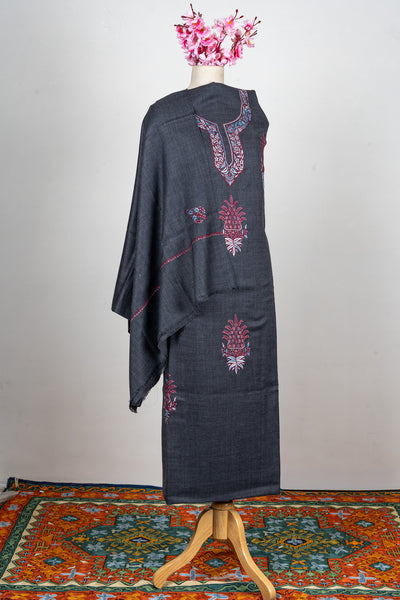 Charcoal Majesty Sozni Hand Embroidered Suit