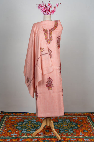 Blush Petal Sozni Hand Embroidered Suit