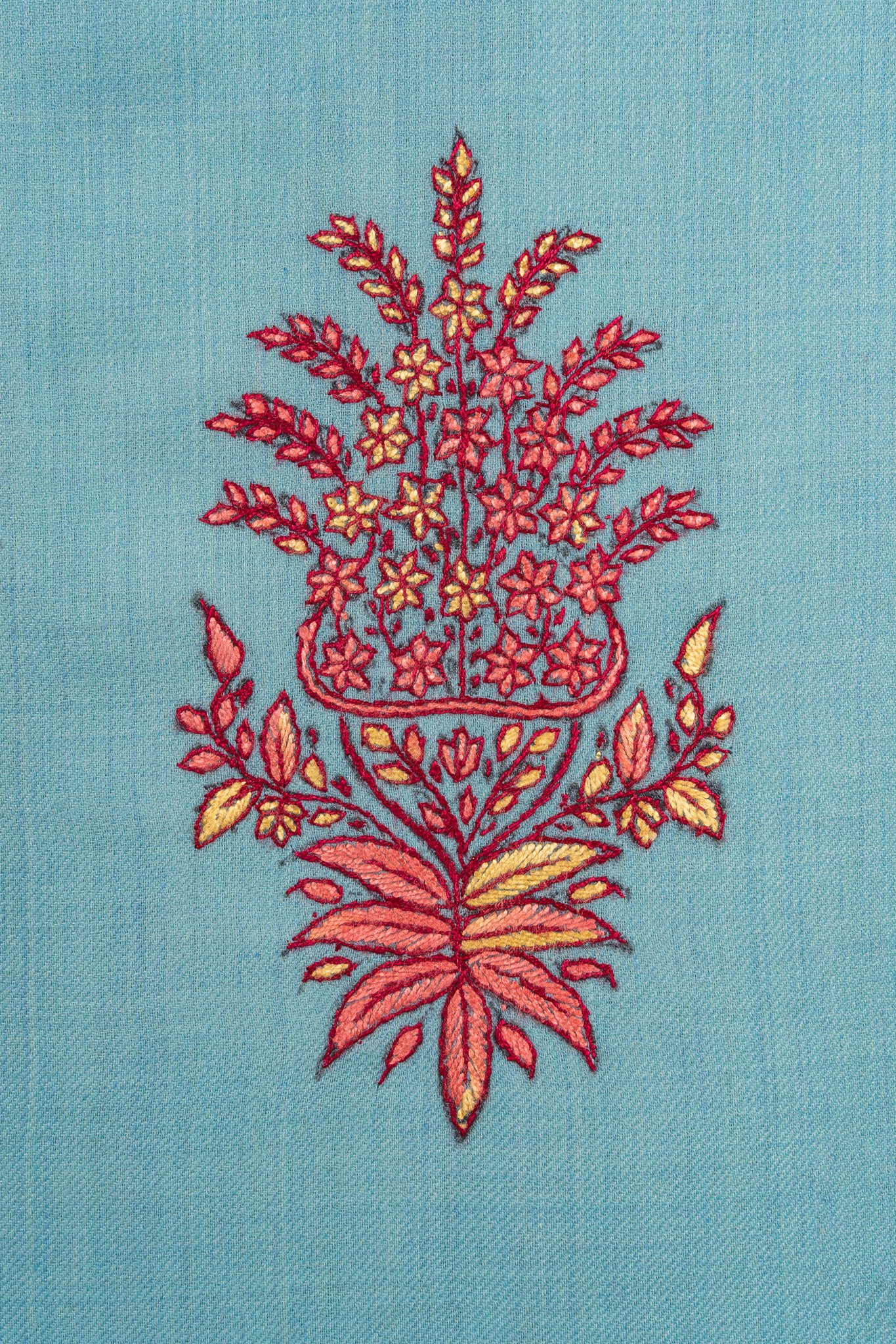 Aqua Serenity Sozni Hand Embroidered Suit