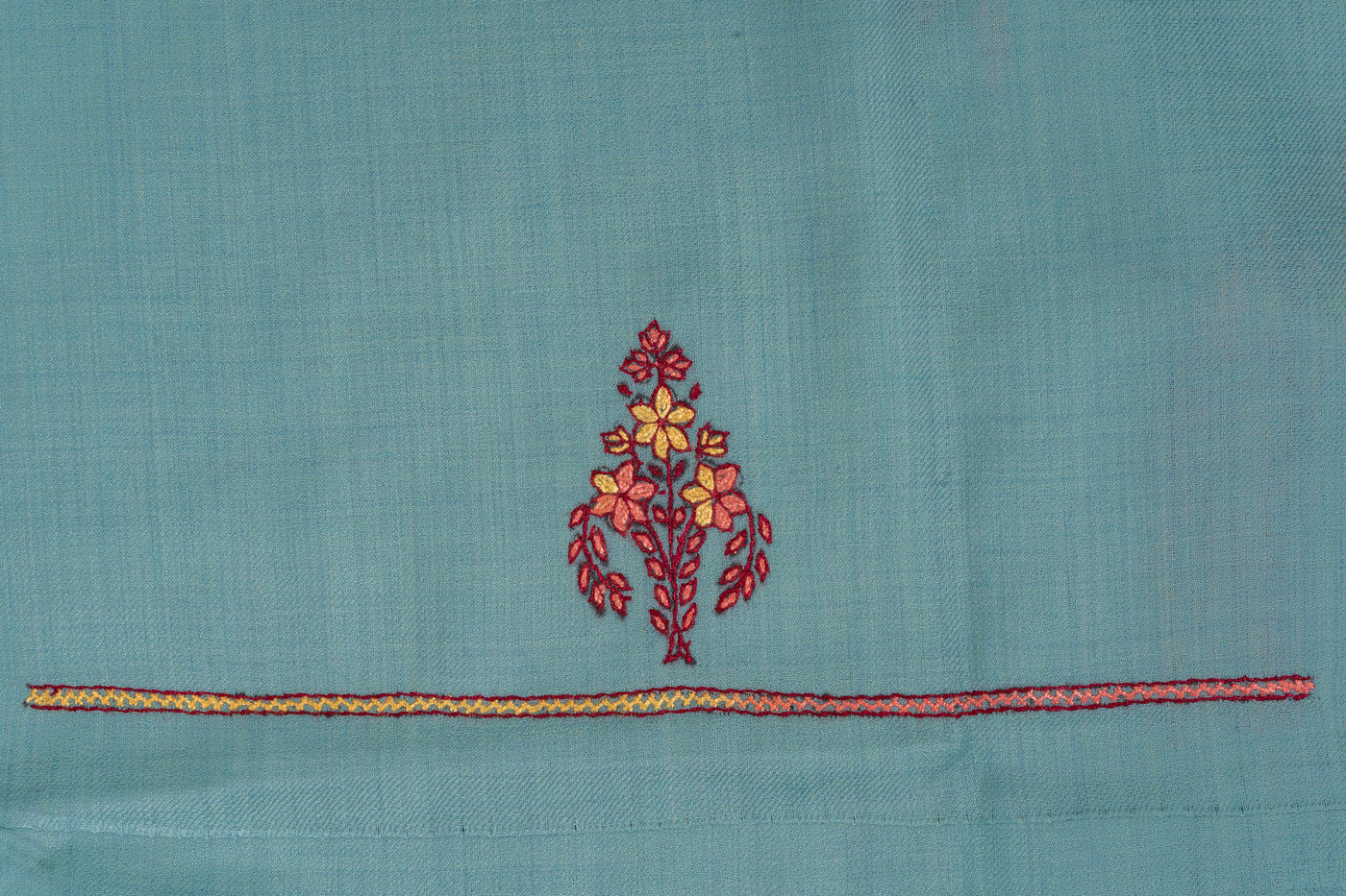 Aqua Serenity Sozni Hand Embroidered Suit