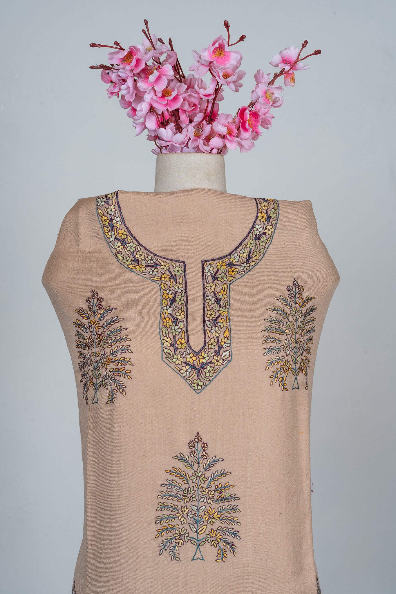 Sandstone Sozni Hand Embroidered Suit
