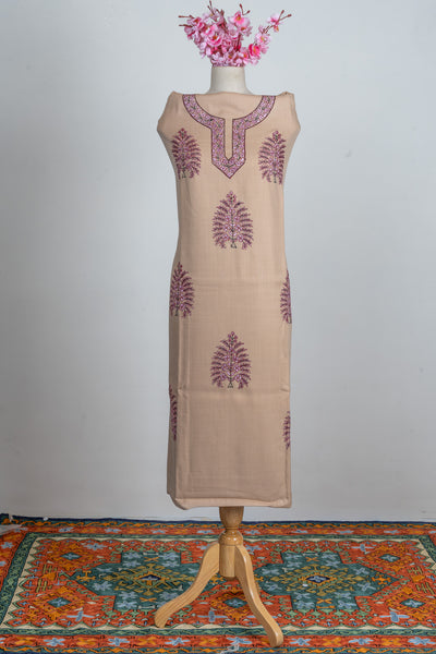 Desert Rose Sozni Hand Embroidered Suit
