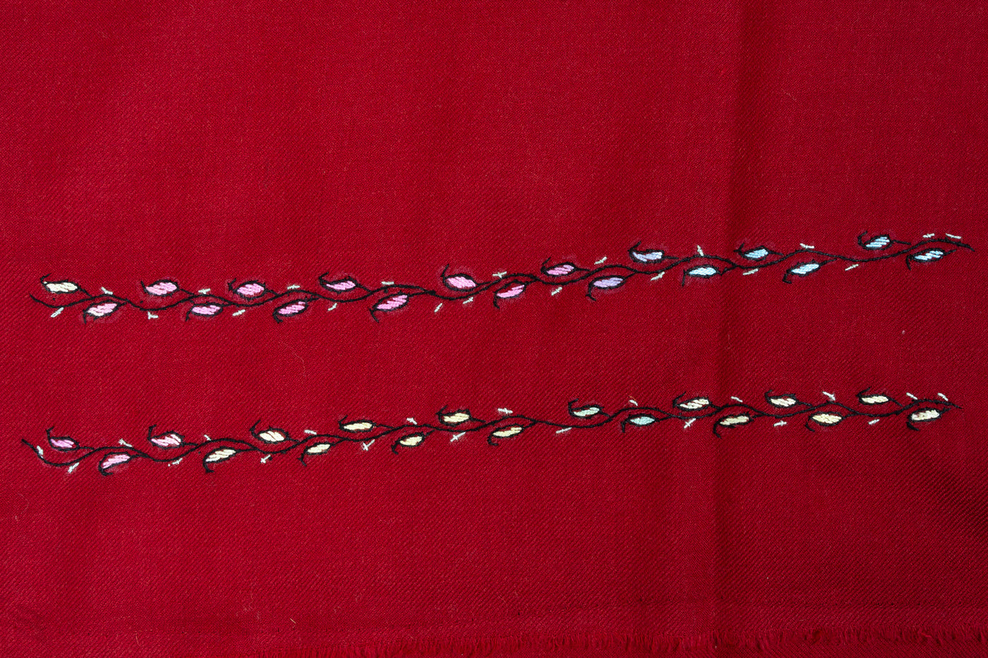 Crimson Bloom Sozni Hand Embroidered Suit