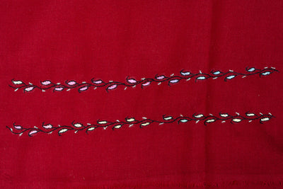 Crimson Bloom Sozni Hand Embroidered Suit