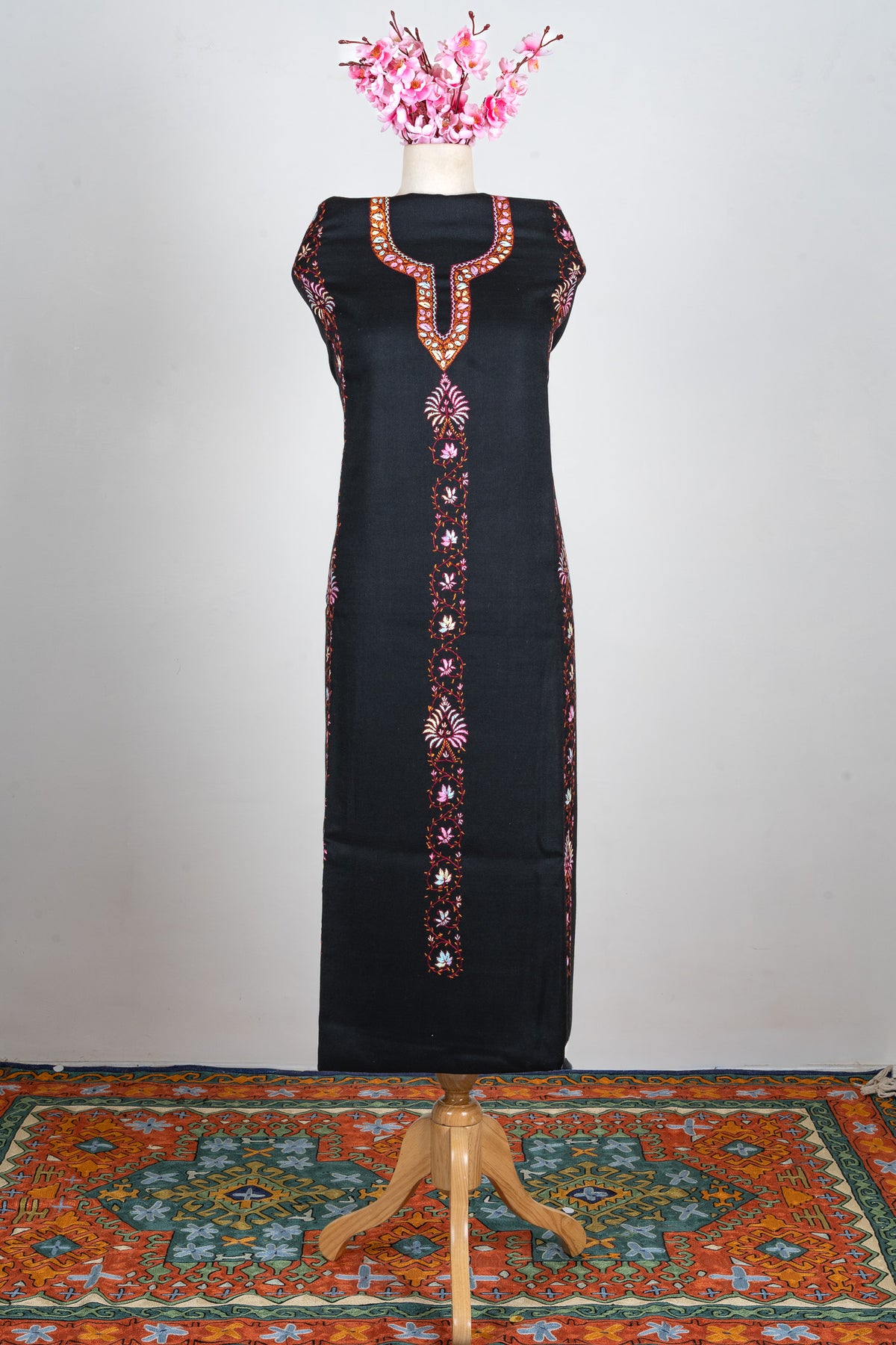 Noir Charm Sozni Hand Embroidered Suit